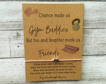 Gym Friend Gift, Gym Buddy Gift, Gym Gift, Fitness Bracelet, Yoga Gifts, Yoga Friend Gift, Gym Lover Gift, Work Out Buddy Gift, Trainer Gift