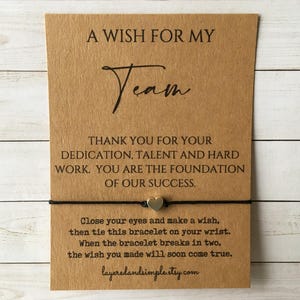 Custom Wish Bracelets Personalized Team Gifts Staff Appreciation Bulk Employee Gifts Thank You Favors