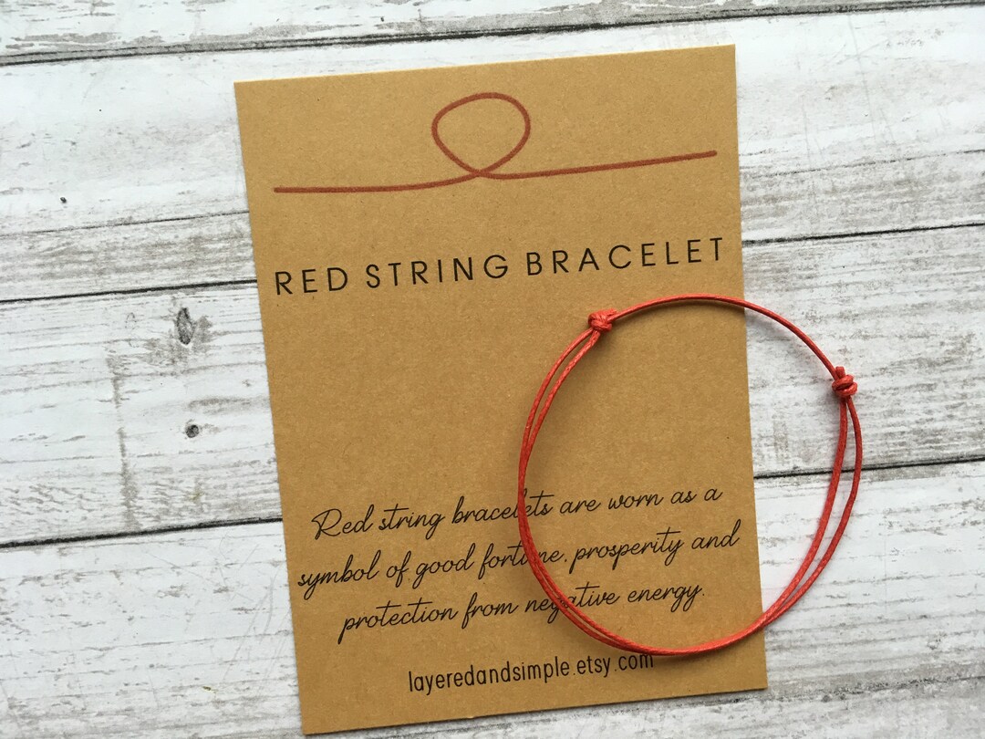 Red String Bracelet, Good Luck Protection, Adjustable Cord - Etsy