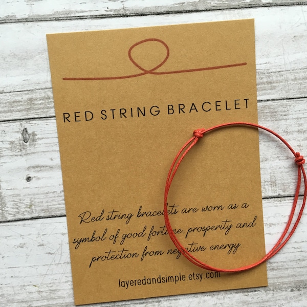 Red String Bracelet, Red String of Fate Bracelet, Red Thread Bracelet, Red String Protection Bracelet, Kabbalah Bracelet, Good Luck Bracelet