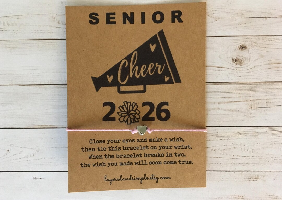 Senior Cheer 2026 Wish Bracelet – Handmade Biodegradable Cord Gift - Etsy