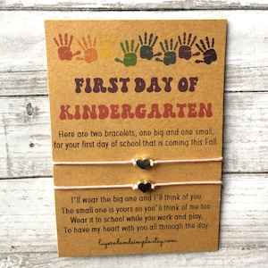 First Day of School Mommy and Me Back to School Bracelets First Day of School Bracelet Matching Bracelets Heart Bracelets Anxiety Bracelet