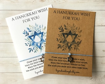 Hanukkah Gifts, Star of David Wish Bracelet - Hanukkah Jewish Gift