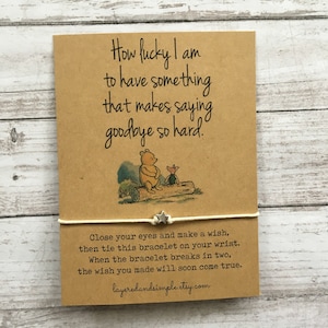 How Lucky I Am, Winnie the Pooh Zitat, Winnie the Pooh Wunsch Armband, Winnie the Pooh Geschenk, Winnie the Pooh Armband, Freundschaftsarmband