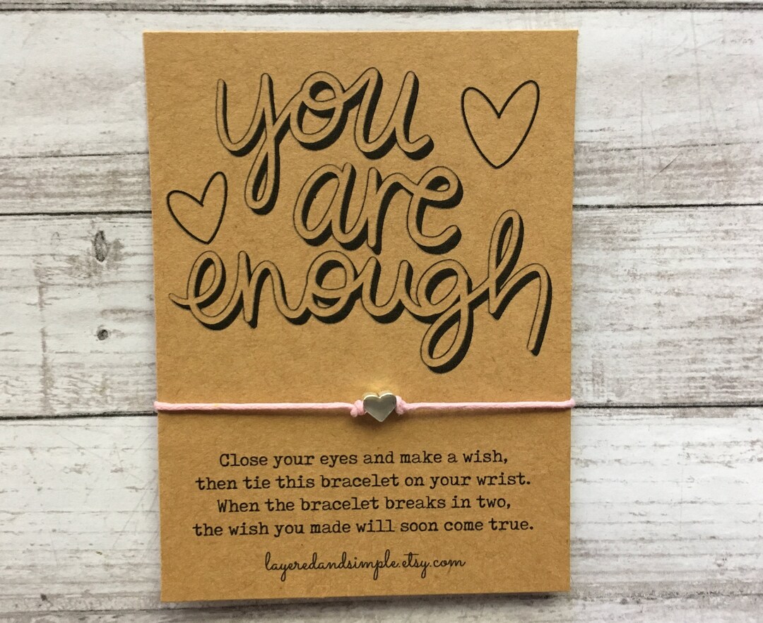 You Are Enough You Are Enough Bracelet Mental Health Gift Etsy