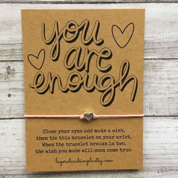 You are Enough, You are Enough Bracelet, Mental Health Gift, Mental Health Matters, Mental Health, Inspirational Gifts, Self Love Gift, Bulk