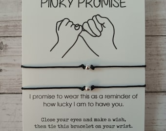 Pinky Promise Bracelet, Couples Bracelet, Couples Gift, Pinky Promise Set, Boyfriend Gift, Matching Bracelet, Pinky Swear Bracelets