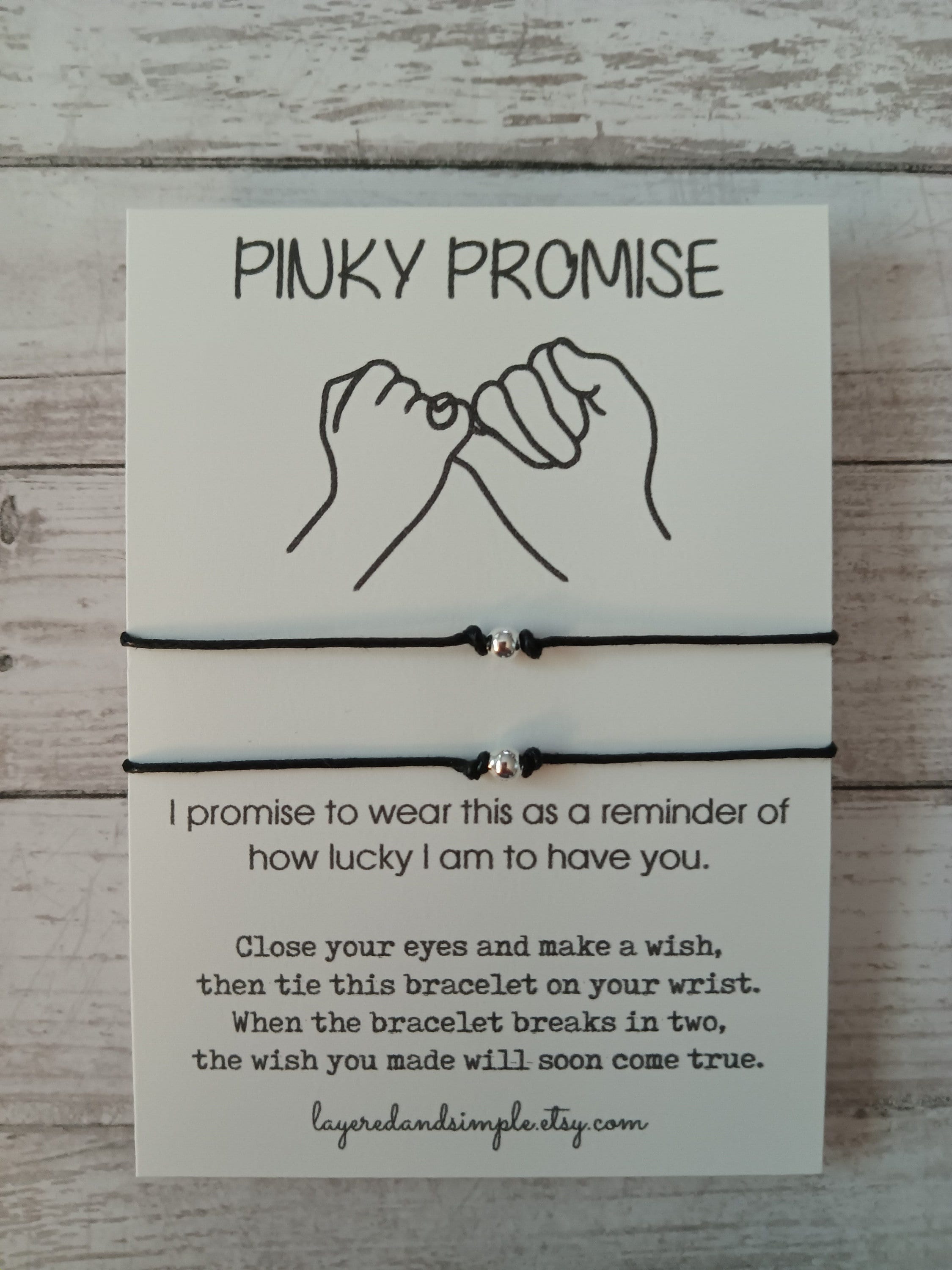 Pinky Promise Bracelet Couples Bracelet Couples Gift Pinky Promise Set Boyfriend Gift Matching Bracelet Pinky Swear Bracelets