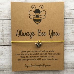 Always Bee You, Bee Wish Bracelet, Wish Bracelet, Bumble Bee Bracelet, Best Friend Gift, Bee Bracelet , Gift for Her, Bee Jewelry