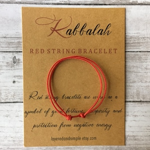 Kabbalah Red String Bracelet, Red String Bracelet, Good Luck Protection Red String Bracelet, Red String of Fate, Kabbalah Bracelet, Luck