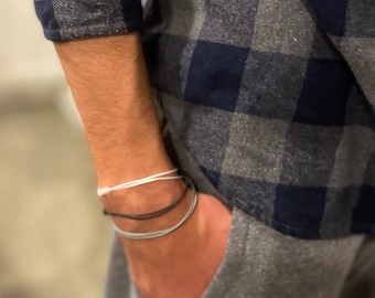 Bracelet BTS, bracelet de plage de surfeur, bracelet de ficelle noire, bracelet réglable imperméable, bracelet de petit ami, bracelet, bracelet minimaliste