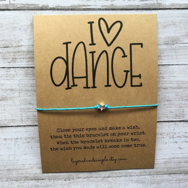 Dance Gifts, Dance Team Gifts, Dance Teacher Gifts, Dance Wish Bracelet, Dancer Gifts, Dance Gifts for Girls, Gifts for Dance Teams, Teens