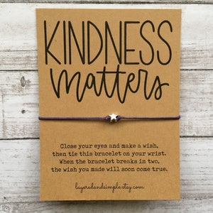 Be Kind, Be Kind Wish-armband, Be Kind-armband, motiverend cadeau, inspirerend cadeau, vriendschapsarmband, feestartikelen, vriendelijkheid is belangrijk
