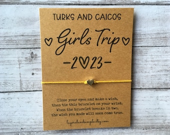 Girls Trip Wish Bracelet, Custom Friendship Bracelet