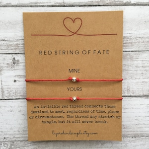 Couples Bracelet, Couples Gift, Red String Bracelet, Boyfriend Gift, Husband Gift, Matching Bracelets, Couples Bracelets, Red String Fate