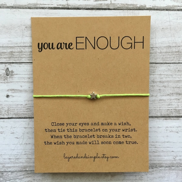 You are Enough, You are Enough Bracelet, Mental Health Gift, Mental Health Matters, Mental Health, Inspirational Gifts, Self Love Gift, Bulk