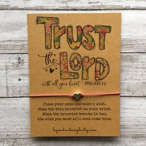 Vertrauen Sie dem Herrn Wunscharmband, christliches Schriftgeschenk