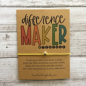 Handmade Teacher Gifts Appreciation Week Wish Bracelet Bulk