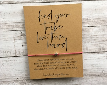 Tribe, Find Your Tribe, I Love My Tribe, Best Friend Gift, Friend Gift, Girls Weekend, Girls Weekend Gifts, Girls Tribe, Tribe Bracelet