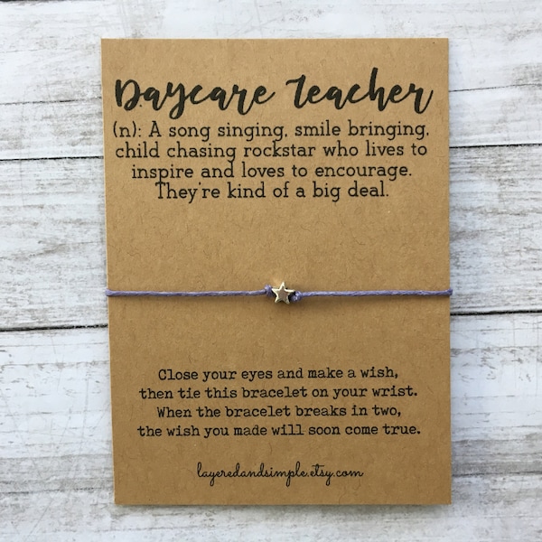 Handmade Teacher Gifts Appreciation Week Wish Bracelet Bulk