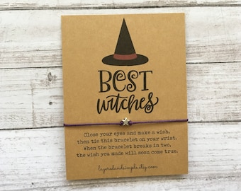 Halloween Wish Bracelet, Minimalist Cord Bracelet, Party Favor