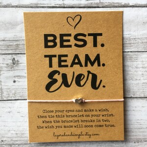 Team Wunsch Armband, Geschenk für Mitarbeiter Wertschätzung, Schüttgut