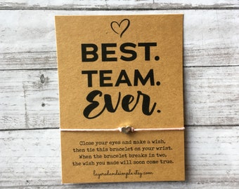 Team Wish Bracelet, Employee Appreciation Gift, Bulk