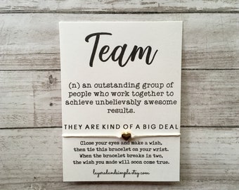 Team Christmas Gifts Wish Bracelet