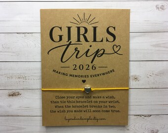 Girls Trip Gifts Custom Girls Trip 2026 Bracelet, Personalized Girls Trip Gifts, Girls Weekend Gifts, Girls Trip Gifts Bulk Girls Trip 2026