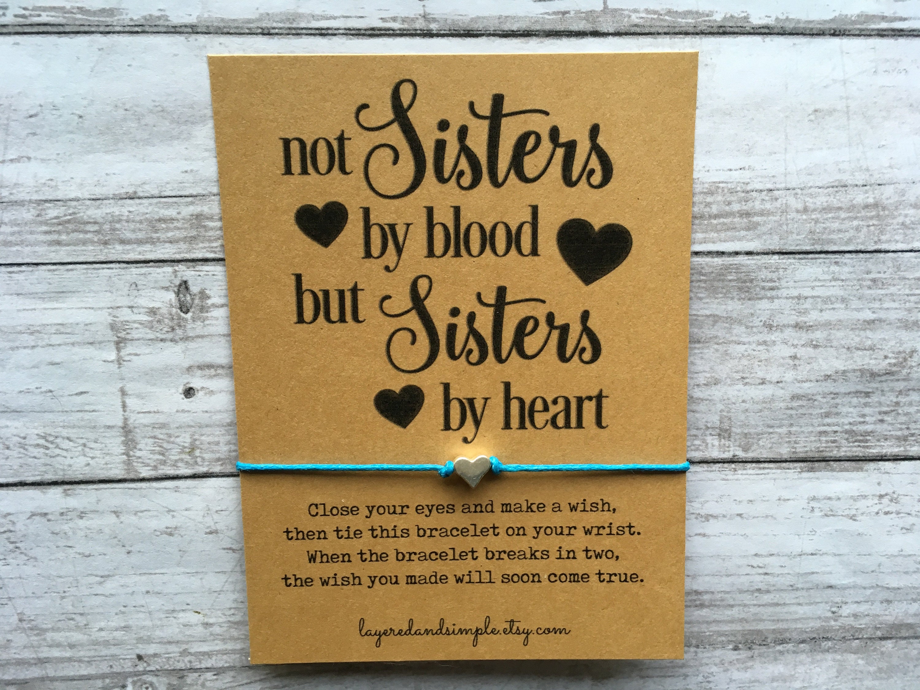 Not Sisters by Blood, Best Friend Gift, Soul Sisters, Best Friend Gifts