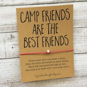 Camp Friends Wish Bracelet, Summer camp gifts image 2
