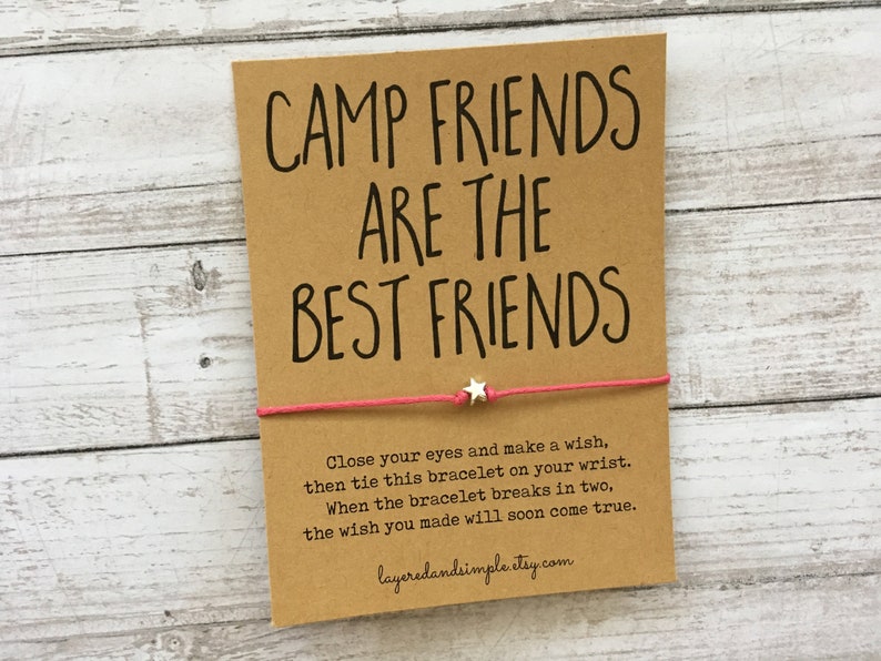 Camp Friends Wish Bracelet, Summer camp gifts image 2