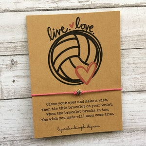 Volleyball Gifts, Volleyball Team Gift, Volleyball Player, Volleyball Party, Volleyball Party Favors, Volleyball Wish Bracelet, Team Gifts