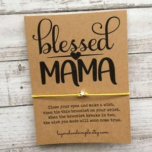 Pulsera Bendita Mamá Deseo, Regalo de mamá, Pulsera de mamá, Regalo de cumpleaños de mamá, Regalo del Día de las Madres, Regalo de las Madres, Día de las Madres, Tarjeta del Día de las Madres, Mamá