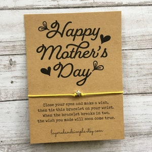 Regalo del Día de las Madres, Regalo del Día de las Madres de la Hija, Regalo de mamá, Pulsera del Día de las Madres, Pulsera de mamá, Regalo para mamá, Día de las Madres, Deseo del Día de las Madres