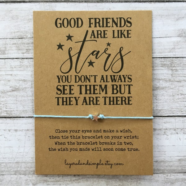 Friendship Bracelets, Long Distance Gift, Long Distance Friendship, Best Friend Gift, Long Distance Relationship, Friends are Like Stars