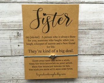 Sister Gift, Sister Bracelet, Sister Gift from Sister, Sister Gift Birthday, Sister Gift Wedding, Sister Gift Brother, Sister Gift Jewelry