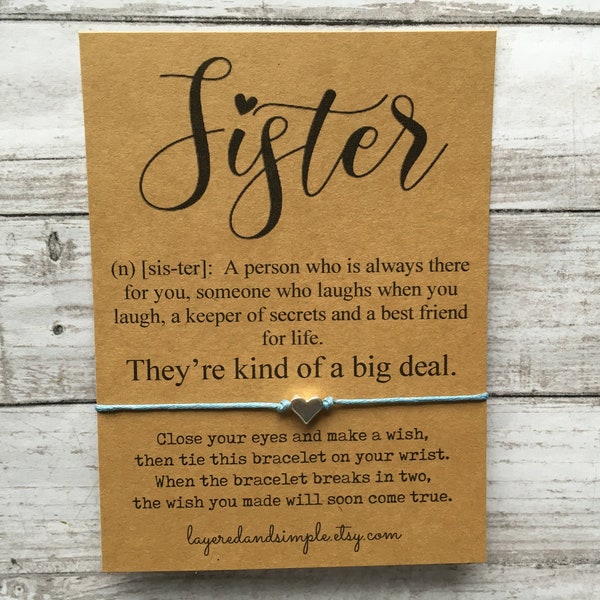 Sister Gift, Sister Bracelet, Sister Gift from Sister, Sister Gift Birthday, Sister Gift Wedding, Sister Gift Brother, Sister Gift Jewelry