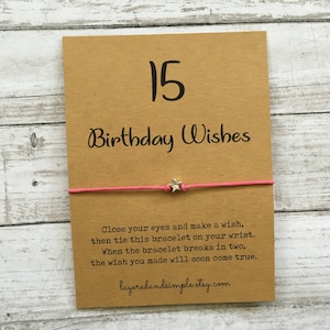 15. Geburtstag, 15. Geburtstagsgeschenk, 15. Geburtstags-Gastgeschenke, Meilenstein-Geburtstags-Geschenk, 15. Geburtstagsgeschenk für Sie, 15. Geburtstagskarte