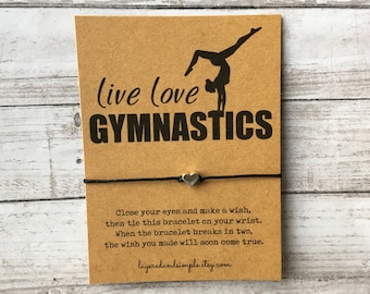 Gymnastics Gifts, Gymnastics Wish Bracelet, Team Gifts, Gymnastic Team Gifts, Gymnast Gifts, Gymnastics Coach Gifts, Custom Gymnastics Gift