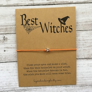 Best Witches, Best Witches Halloween, Halloween Wish Bracelet, Halloween Bracelet, Trick or Treat, Halloween Party Favors, Halloween Gifts