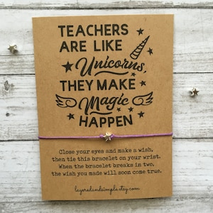 Teacher Appreciation Gift, Teacher Appreciation, Teacher Gifts, Teacher Appreciation Week, Teacher Wish Bracelet, Teacher, Wish Bracelet image 1