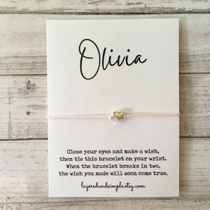 Custom Name Wish Bracelet, Team Gift, Party Favor
