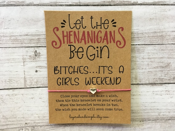 Girls Trip Wish Bracelet, Custom Girls Weekend 2026 Gift
