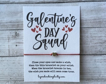 Galentine's Day Wish Bracelet, Valentine's Day Wish Bracelet, Best Friend Gifts, Galentine's Day Gifts, Party Favors, Galentine Bracelet