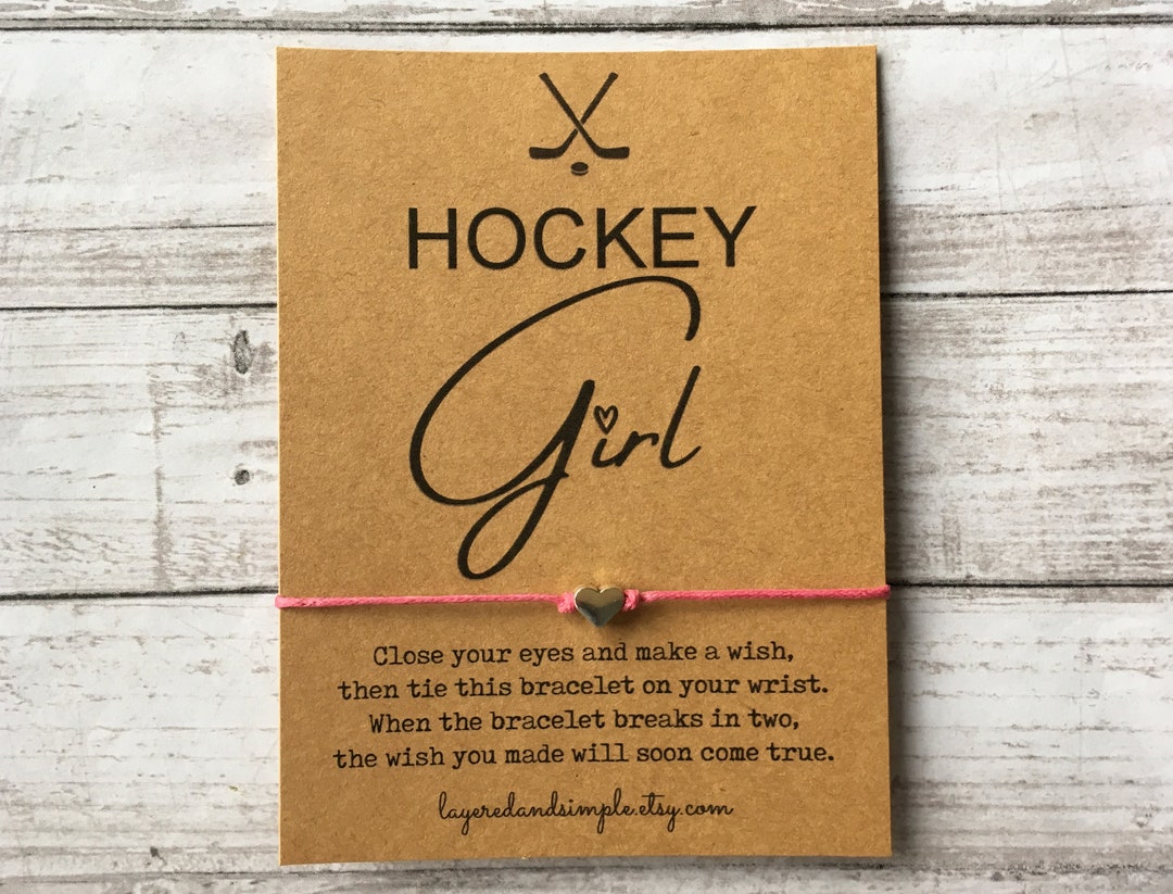 Hockey Girl, Hockey Girl Wish Bracelet, Hockey Gifts, Team Gifts, Hockey Team Gifts, Hockey Fan