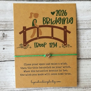 Bridging Scout Wish Bracelet, Scout Troop Gift