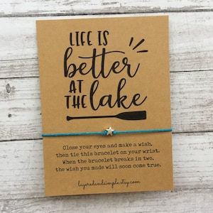Life is Better at the Lake, Lake Life, Lake Squad, Girls Weekend, Summer Vacation Gifts, Lake Life Bracelet, Family Vacation Gifts, Custom