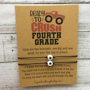 First Day of Fourth Grade Mommy and Me Back to School Bracelets First Day of School Bracelet Matching Bracelets Star Bracelets Fourth Grade