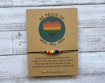 Pride Bracelet, Gay Pride, LGBT Bracelet, Gay Pride Bracelet, Rainbow Bracelet, Be Proud, Gay Pride Jewelry, Rainbow Pride, Pride Flag